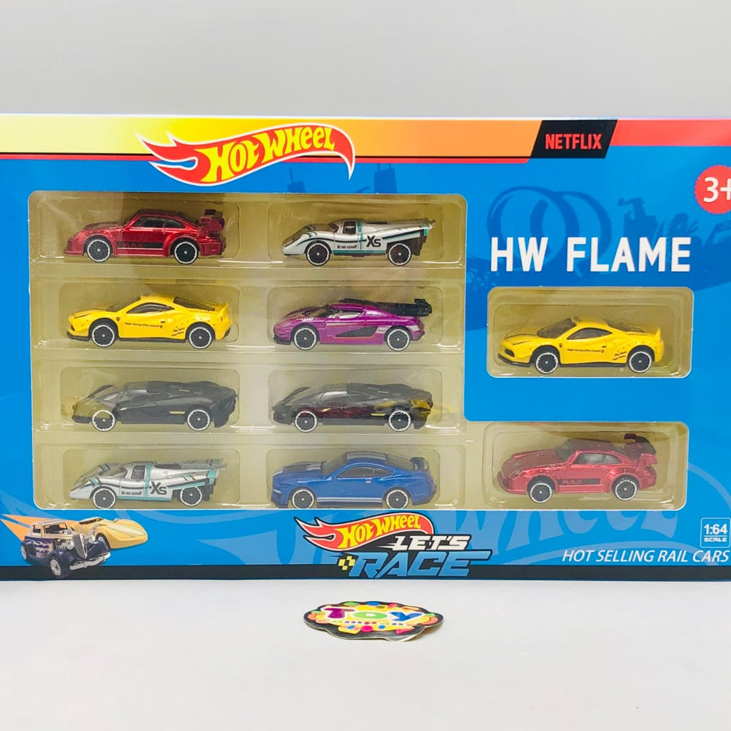 1:64 Hot Wheel Diecast Mini Inertial Cars - 10Pcs
