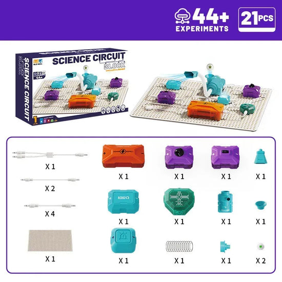 21Pcs Electric Vacuum Cleaner Science Circuit Block