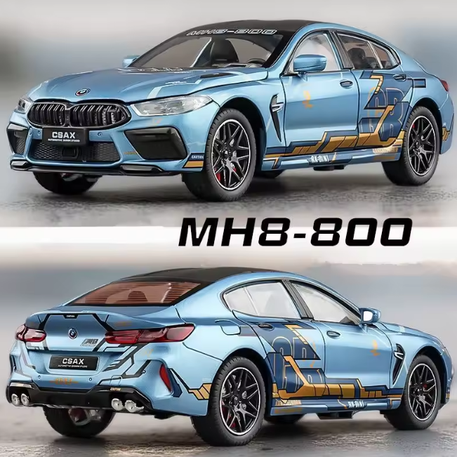 1:24 Diecast BMW M8 Model Car With Smoke