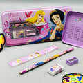 6Pcs Girls Themed Tin Geometry Box - Assortment