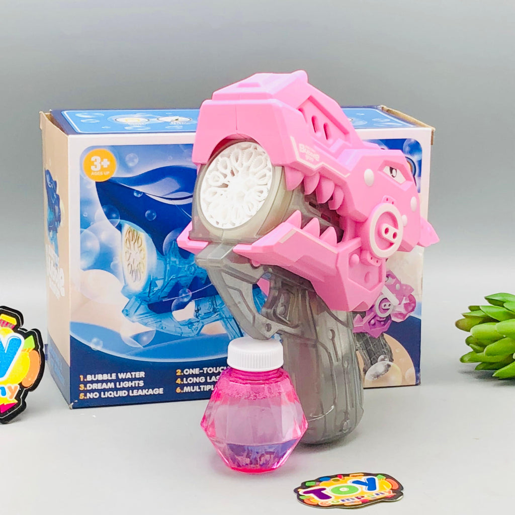 Battery Operated Kids Shark Colorful Bubble Gun
