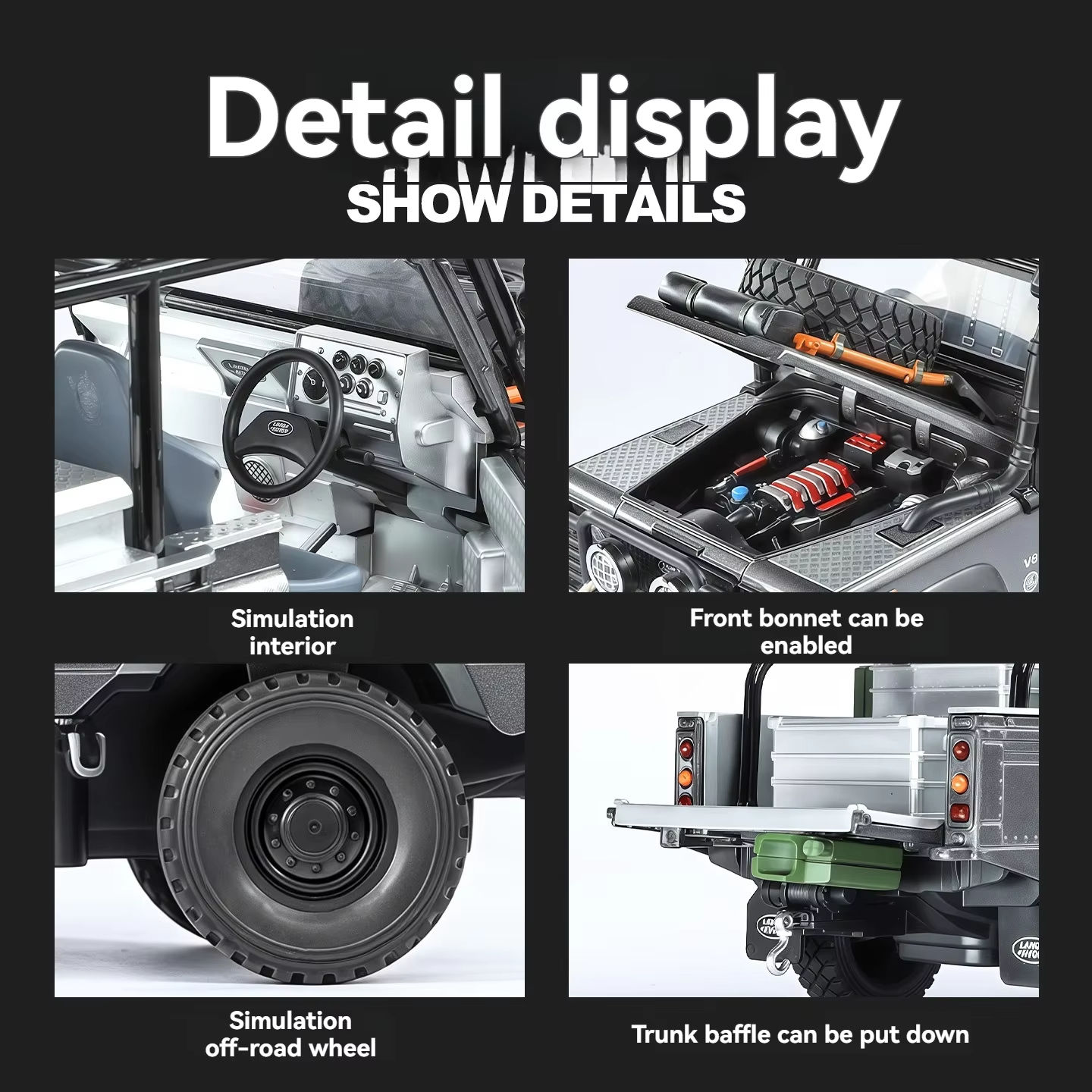 1:24 Diecast Land Rover Defender 110 Off-Road Model