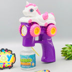 8 Holes Unicorn Themed Colorful Bubble Gun